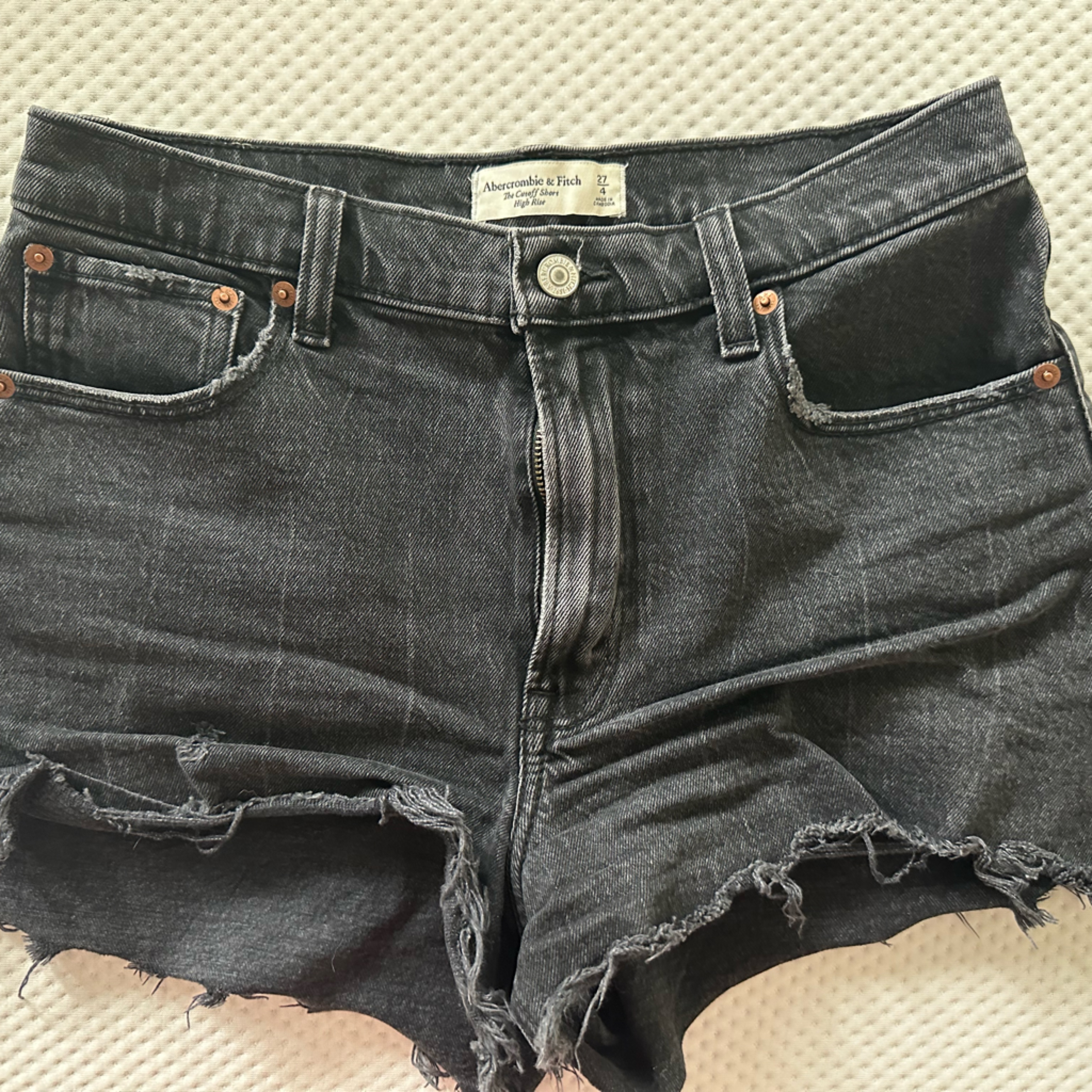 Abercrombie  Fitch The High Rise Rise Cutoff Short